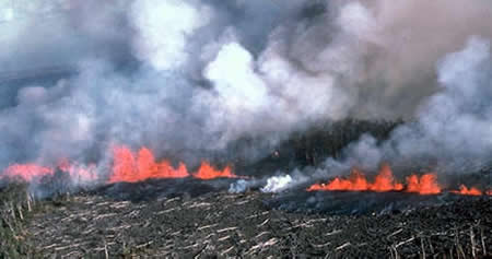 Fissure eruption