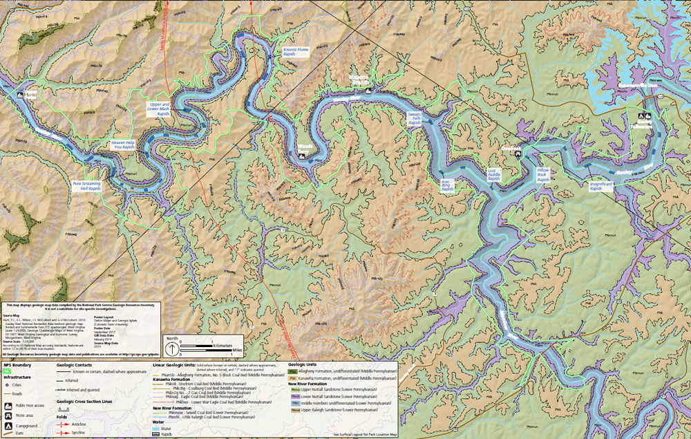 Gauley River bedrock